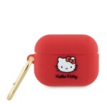 Korpus kõrvaklappidele Hello Kitty Apple Airpods Pro 2 cover Silicone 3D Kitty Head Red