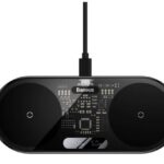 Juhtmeta laadija Baseus Universal Digital LED Display dual wireless charger with digital display 20W Black