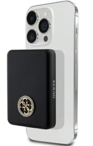 Внешний аккумулятор Guess  Powerbank 3000mAh MagSafe 4G Strassed Metal Logo Black