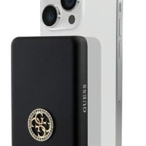 Väline aku Guess  Powerbank 3000mAh MagSafe 4G Strassed Metal Logo Black