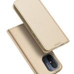 Knygos tipo dėklas dėklai Dux Ducis Xiaomi Redmi 12C / Poco C55 / Cover Flip Card Wallet Stand case Gold