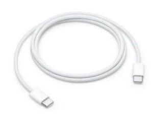 Audio kabelis Apple  USB-C Woven Charge Cable 1 m, White, USB-C, USB-C 60w White