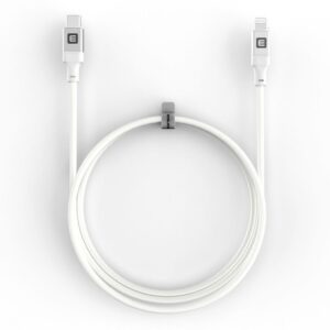 Kabelis Evelatus  Evelatus USB C to Lightning Cable 1.2M 60W (MFI09) Aluminum housing braiding White