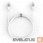 Kabelis Evelatus  Evelatus USB C to C Cable 2M 60W / 20V3A Aluminum housing braiding White