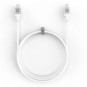 Kabelis Evelatus  Evelatus USB C to C Cable 2M 60W / 20V3A Aluminum housing braiding White