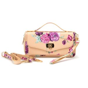 Universaal mobiiltasku Evelatus Universal Either Wallet Flower Beige