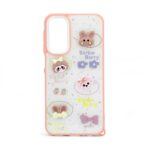 Back panel cover iLike Samsung Galaxy A15 EPOXY CARTOON COVER White Pink