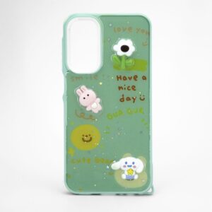 Aizmugurējais vāciņš iLike Samsung Galaxy A15 EPOXY CARTOON COVER Light Green