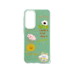 Aizmugurējais vāciņš iLike Samsung Galaxy A55 EPOXY CARTOON COVER Light Green