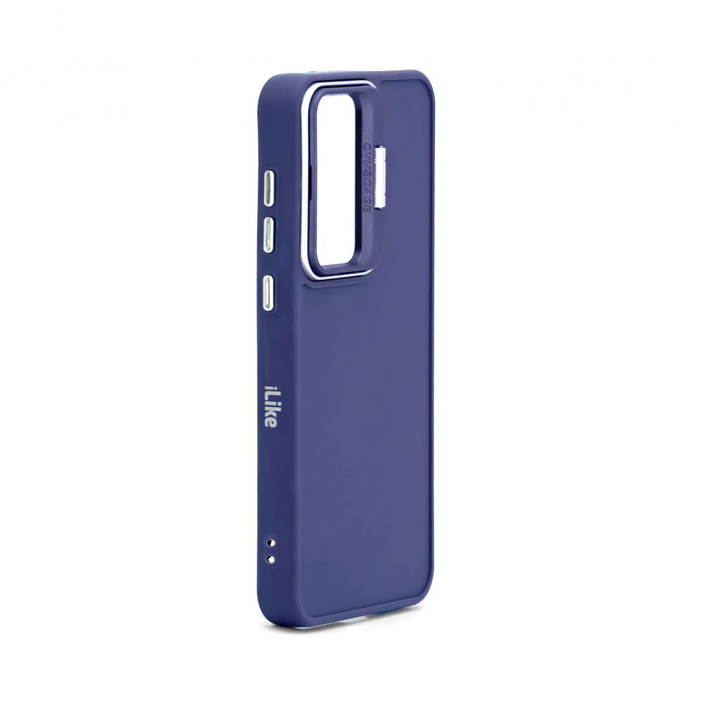 Back panel cover iLike Samsung Galaxy A15 Hybrid case With Camera Stand Blue