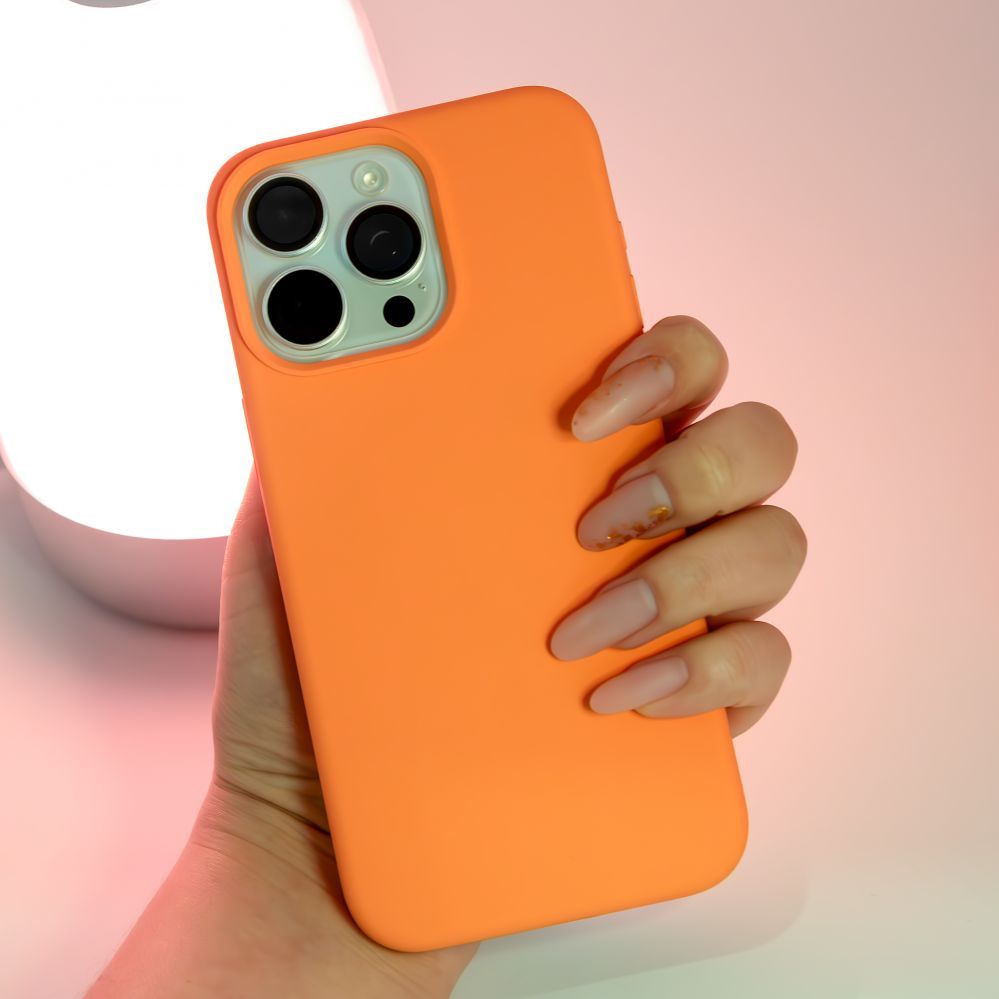 Aizmugurējais vāciņš Evelatus Apple iPhone 15 Pro Max Premium Magsafe Soft Touch Silicone Case New Function Orange