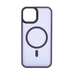 Back panel cover Evelatus Apple iPhone 14 Hybrid Case With MagSafe PC+TPU Deep Purple