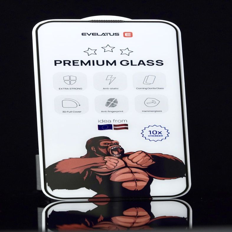 Protective glass Evelatus Xiaomi 14 Ultra 2.5D Full Cover Japan Glue Glass Anti-Static Black