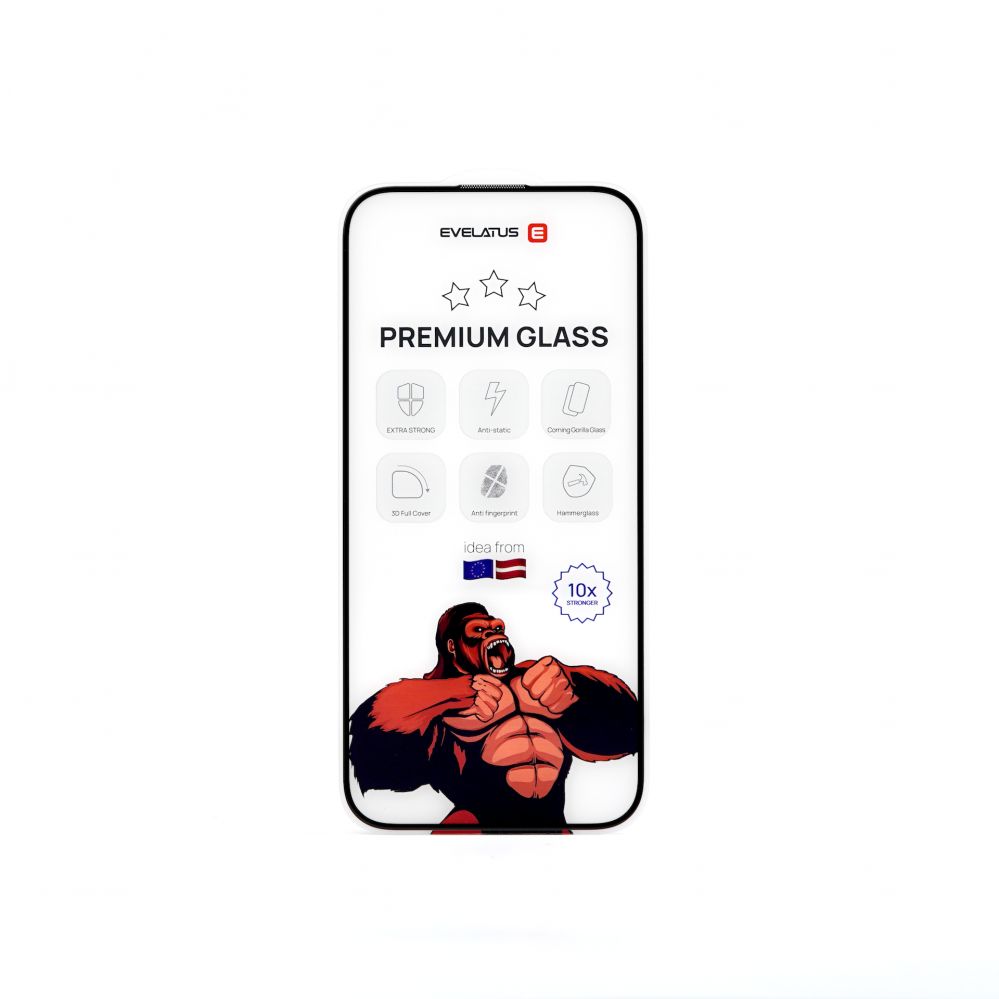 Protective glass Evelatus Xiaomi 14 Ultra 2.5D Full Cover Japan Glue Glass Anti-Static Black