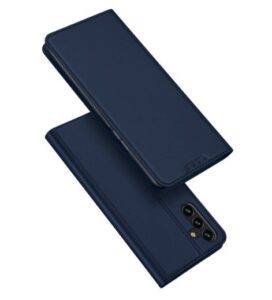 Atveramie maciņi Dux Ducis Samsung Galaxy A14 4G / 5G Cover with Flip Card Wallet Stand Case Blue