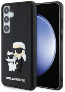 Aizmugurējais vāciņš Karl Lagerfeld Samsung Galaxy S24 Hardcase 3D Rubber Karl&Choupette Black