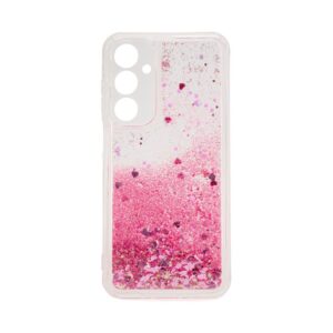 Aizmugurējais vāciņš iLike Samsung Galaxy A15 Silicone Case Water Glitter Pink