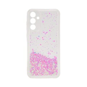 Aizmugurējais vāciņš iLike Samsung Galaxy A35 Silicone Case Water Glitter Light Pink