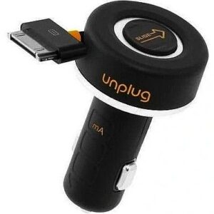 Autolaadijad iLike  CCU1000IPH Compact iPod iPhone 4 4S 30Pin Fast 1A Car Charger with Rewind Cable Black