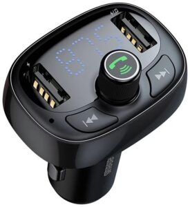 FM transmitter Baseus  S09 Bluetooth FM / MP3 Transmitter Car Charger 2x USB 3.4A + Micro SD Black