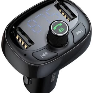 FM transmitter Baseus  S09 Bluetooth FM / MP3 Transmitter Car Charger 2x USB 3.4A + Micro SD Black
