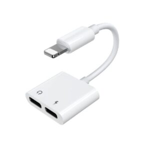 Adapteris Joyroom  Apple 3.5mm Audio Power Converter And Lightning Port White