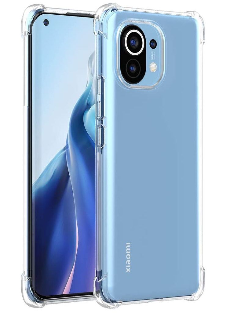 Back panel cover Evelatus Xiaomi Mi 11 Military Shockproof Silicone Case TPU Transparent