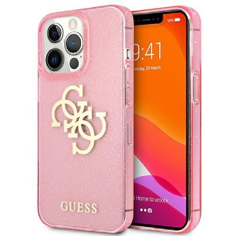 Back panel cover Guess Apple iPhone 13 Pro Full Glitter Case Pink