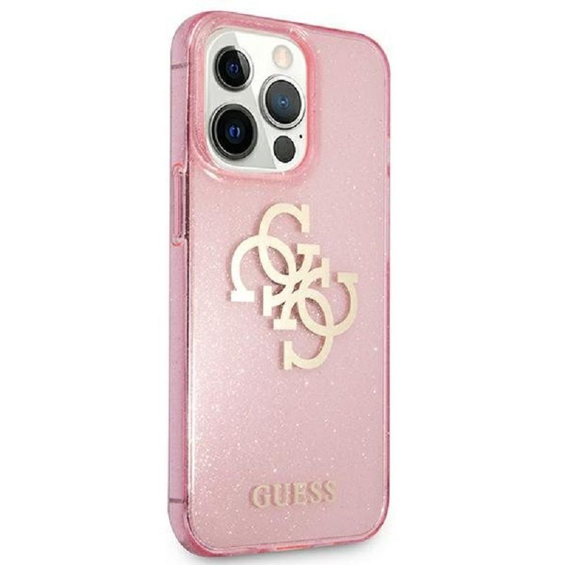 Back panel cover Guess Apple iPhone 13 Pro Full Glitter Case Pink