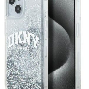 Back panel cover DKNY Apple iPhone 15 hardcase Liquid Glitter Big Logo Black