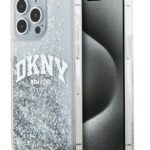 Back panel cover DKNY Apple iPhone 15 Pro 6.1 hardcase Liquid Glitter Big Logo Black