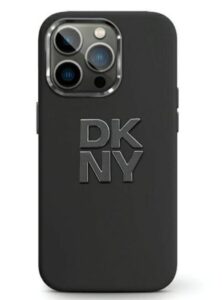 Aizmugurējais vāciņš DKNY Apple iPhone 15 hardcase Liquid Silicone Metal Logo Black