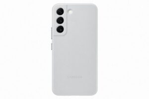 Aizmugurējais vāciņš Samsung  Galaxy S22 Leather Cover Light Gray