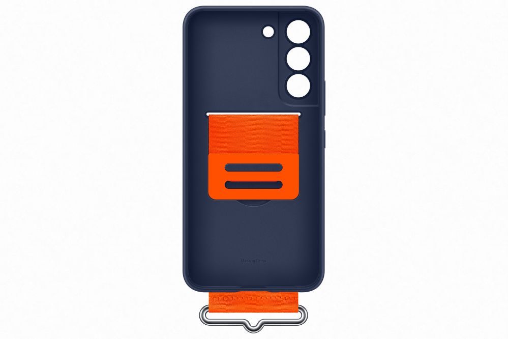 Back panel cover Samsung Galaxy S22 Silicone Cover with Strap Navy