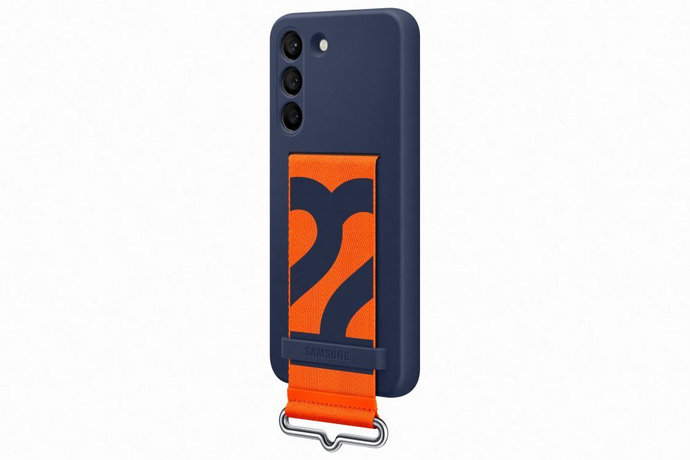 Back panel cover Samsung Galaxy S22 Silicone Cover with Strap Navy