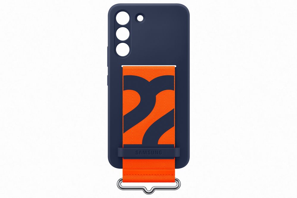 Back panel cover Samsung Galaxy S22 Silicone Cover with Strap Navy