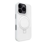 Back panel cover Evelatus Apple iPhone 16 Pro Max Shield Case Magsafe & Stand Matte Silver