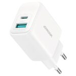 Adapteriai Joyroom  20W Dual-Port (USB A+ USB C) Charger (EU) White