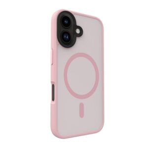 Aizmugurējais vāciņš Evelatus Apple iPhone 16 Hybird Case With Magsafe PC+TPU Pink