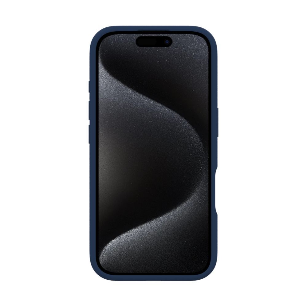 Back panel cover Evelatus Apple iPhone 16 Premium Magsafe with Stand Soft Touch Silicone Case Dark Blue