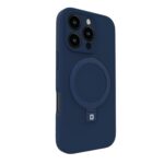 Tagakaaned Evelatus Apple iPhone 16 Pro Premium Magsafe with Stand Soft Touch Silicone Case Dark Blue