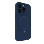 Nugarėlės dėklai Evelatus Apple iPhone 16 Pro Max Premium Magsafe with Stand Soft Touch Silicone Case Dark Blue