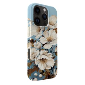 Aizmugurējais vāciņš Evelatus Apple iPhone 16 Pro Slim Shell with Magsafe customized print design Flower Blue