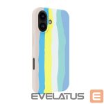Back panel cover Evelatus Apple iPhone 16 Multi-Colored Silicone Case With MagSafe Beige Cream