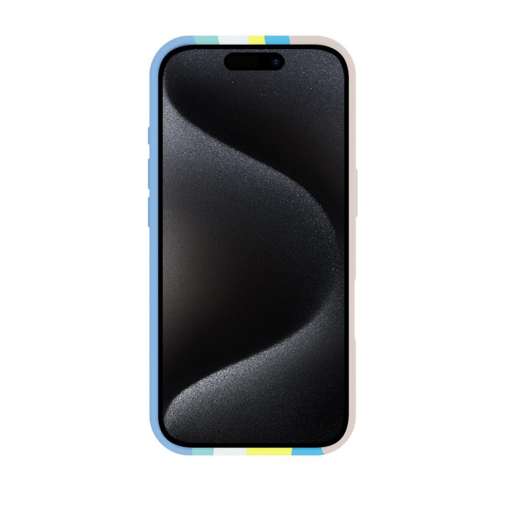 Back panel cover Evelatus Apple iPhone 16 Multi-Colored Silicone Case With MagSafe Beige Cream