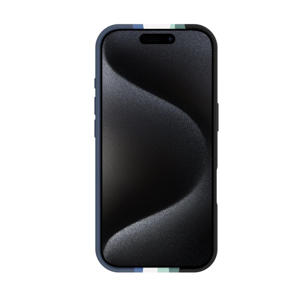 Back panel cover Evelatus Apple iPhone 16 Pro Max Multi-Colored Silicone Case With MagSafe Aura Blue