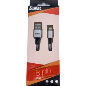 Cable -  BULLET Eight pin - USB 1m, 2.4A White