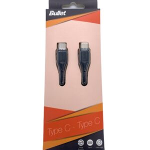 Cable -  BULLET Type C - Type C 1m, 2.4A Black