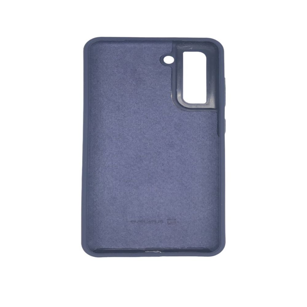 Back panel cover Evelatus Samsung Galaxy S21 FE Premium Soft Touch Silicone Case Navy Blue