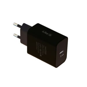 Adapteris iLike  iLike Type-C Travel Charger ITC02 2.4A Black